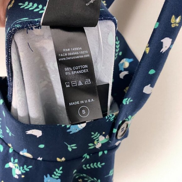 Hot Topic My Neighbor Tortoro Suspender Skirt Womens Small Blue NWT - Picture 6 of 11